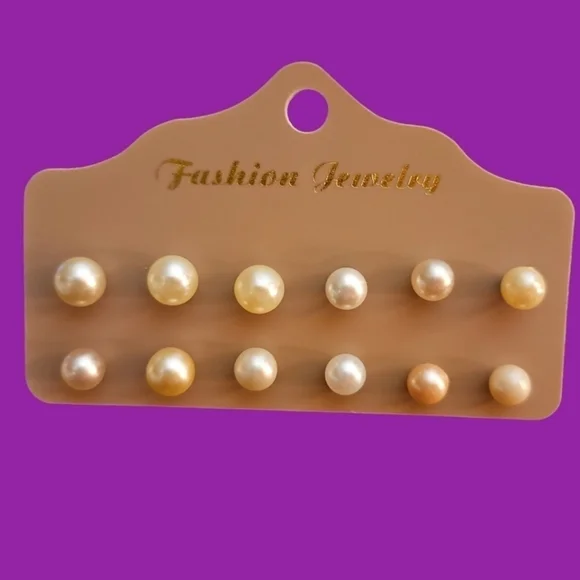 3/$20 VTG Single Pearlesque Post Earrings - Picture 1 of 3